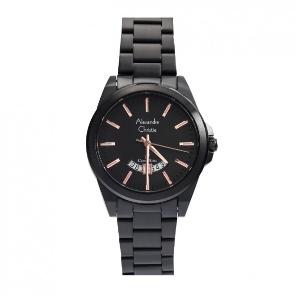 Alexandre Christie AC 8676 Full Black Rosegold Lady LDBIPBARG Alexandre Christie AC 8676 Full Black Rosegold Lady LDBIPBARG